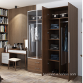 Wooden Clothes Storing Cabinet Steel Hanger Bedroom Wardrobe